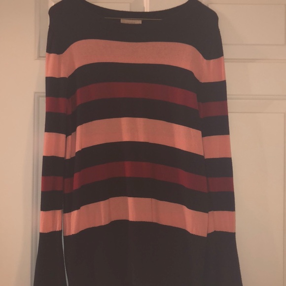 LOFT Sweaters - LOFT navy pink and red sweater 💕